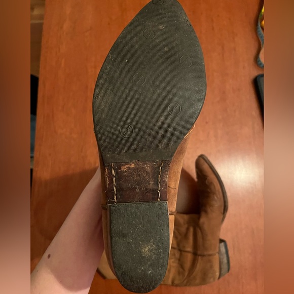 Guess by Georges Marciano brown suede cowboy boots sz 9.5 - Picture 5 of 8